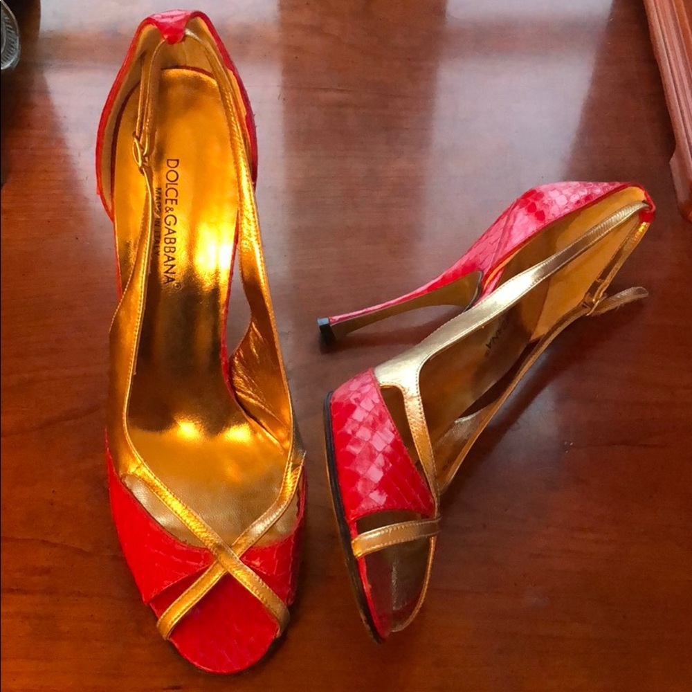 Perfect condition Dolce and Gabanna exotic sandals